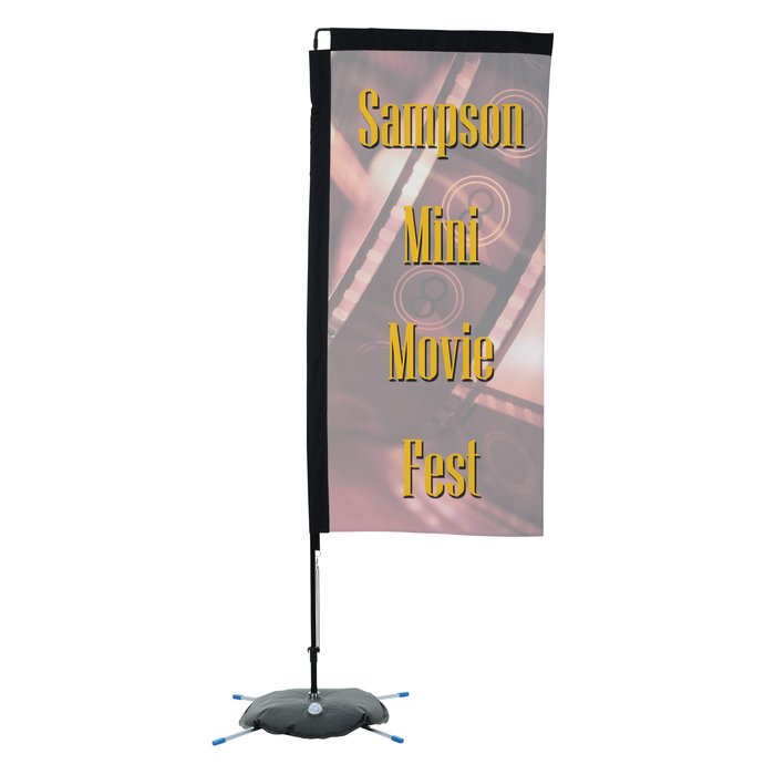 Custom Indoor Rectangular Sail Sign - 7 feet - One Sided