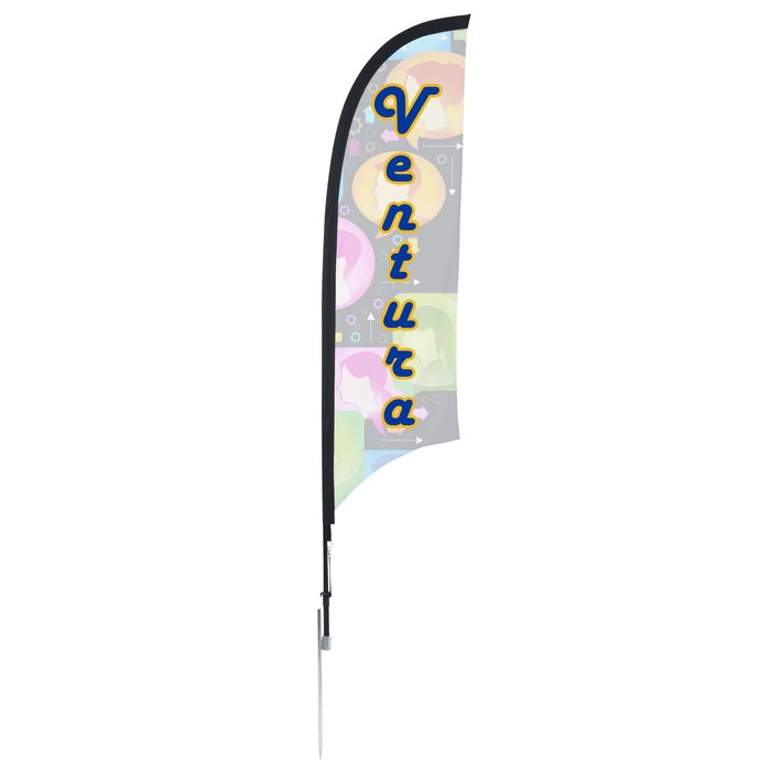 Custom Outdoor Razor Sail Sign - 7 feet - One Sided