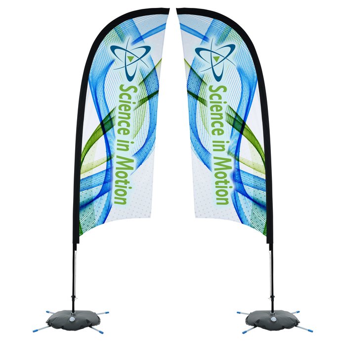 Custom Indoor Razor Sail Sign - 9 feet - Two Sided