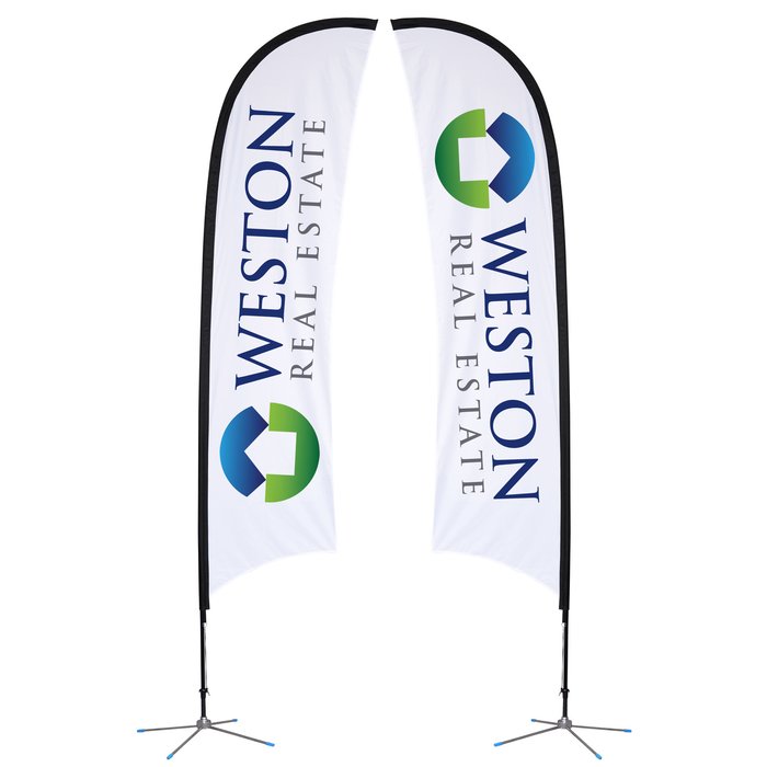 Custom Indoor Razor Sail Sign - 13 feet - Two Sided