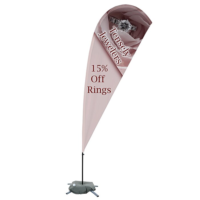 Custom Indoor Value Sail Sign - 9 1/2 feet - One Sided