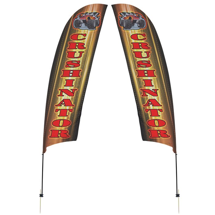 Custom Outdoor Value Razor Sail Sign - 15 feet - Two Sided