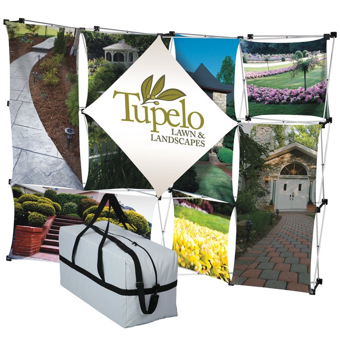 Custom 10-foot Geometric Pop-Up Display with Soft Carrying Case