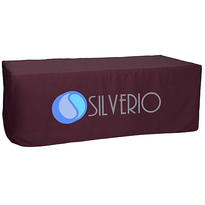 Custom Serged Closed-Back Fitted Table Cover - 8 feet