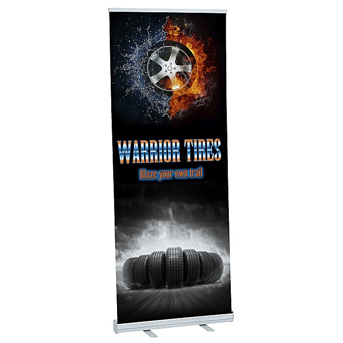 Custom Economy Retractable Fabric Banner Display - 31 1/2 inches