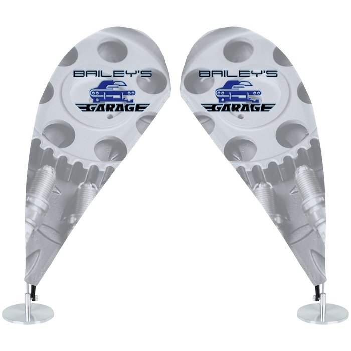 Custom Micro Teardrop Tabletop Sail Sign - Two Sided