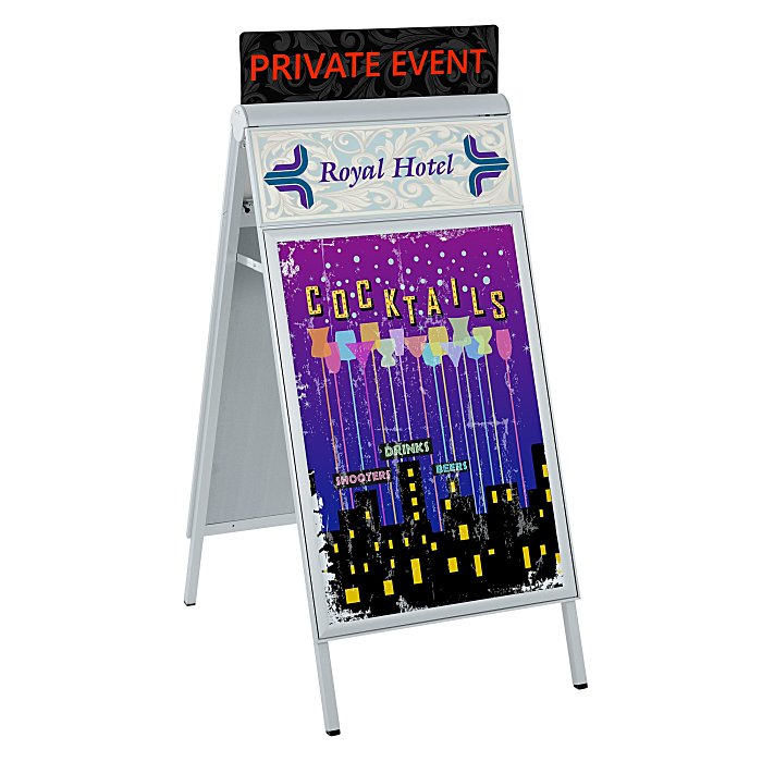 Custom Uptown Accent A-Frame Sign - 50 inches