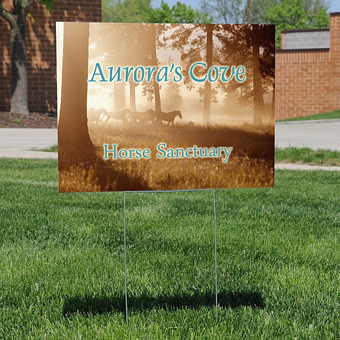Custom Corrugated Plastic Yard Sign with Wire Frame - 18