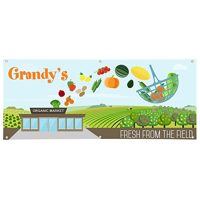 Custom Value Outdoor Banner - 2 feet x 5 feet - 24 hr