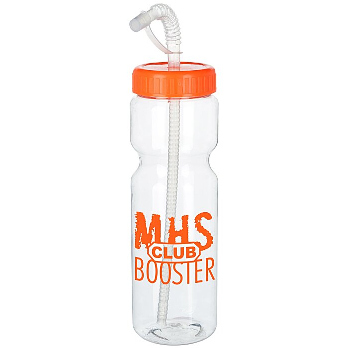 Custom Clear Impact Olympian Sport Bottle with Straw Lid - 28 oz