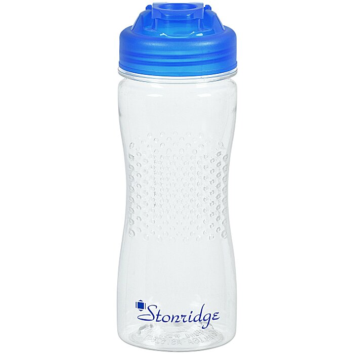 Custom Refresh Zenith Water Bottle with Flip Lid - 16 oz - Clear