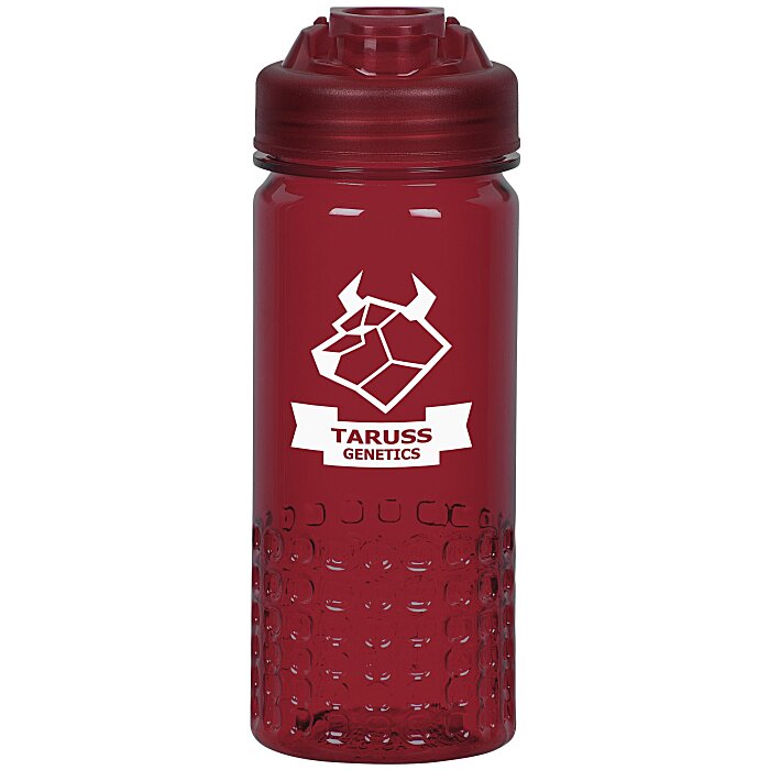 Custom PolySure Out of the Block Water Bottle with Flip Lid - 16 oz