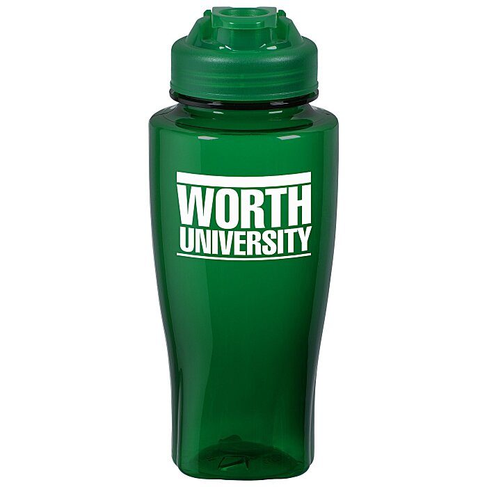 Custom PolySure Twister Water Bottle with Flip Lid - 24 oz