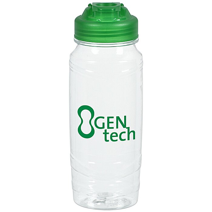 Custom Refresh Surge Water Bottle with Flip Lid - 24 oz - Clear