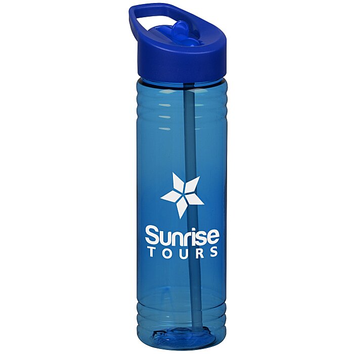 Custom Halcyon Water Bottle with Flip Straw - 24 oz