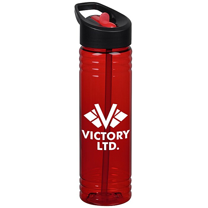 Custom Halcyon Water Bottle with Two-Tone Flip Straw - 24 oz