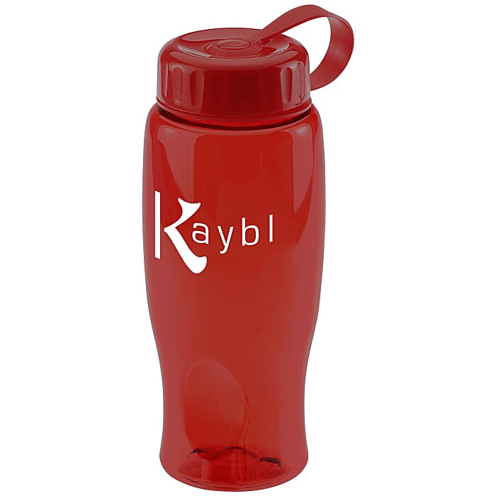 Custom Comfort Grip Bottle with Tethered Lid - 27 oz