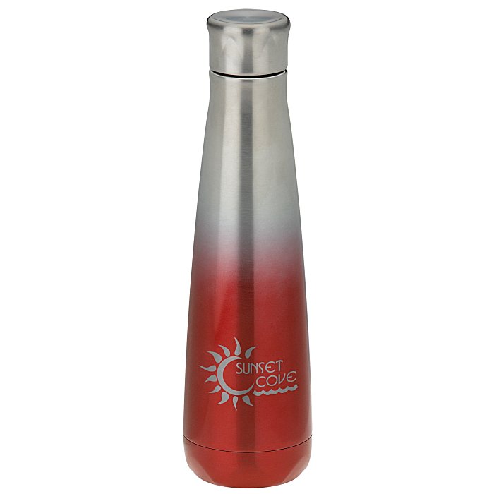 Custom Ombre Peristyle Vacuum Bottle - 16 oz - Laser Engraved