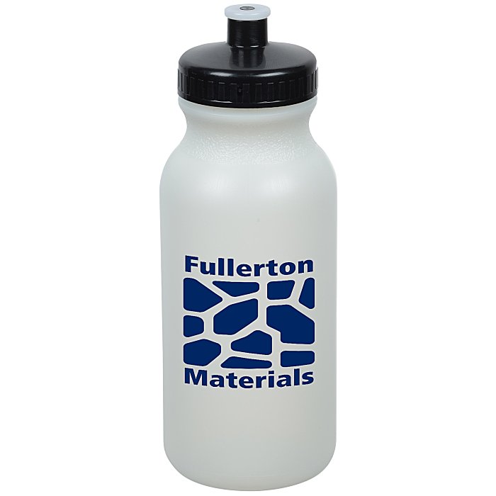 Custom Value Sport Bottle with Push Pull Lid - 20 oz - Glow in Dark