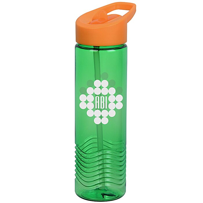 Custom Twist Water Bottle with Flip Straw Lid - 24 oz