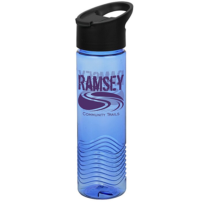 Custom Twist Water Bottle with Pop Sip Lid - 24 oz