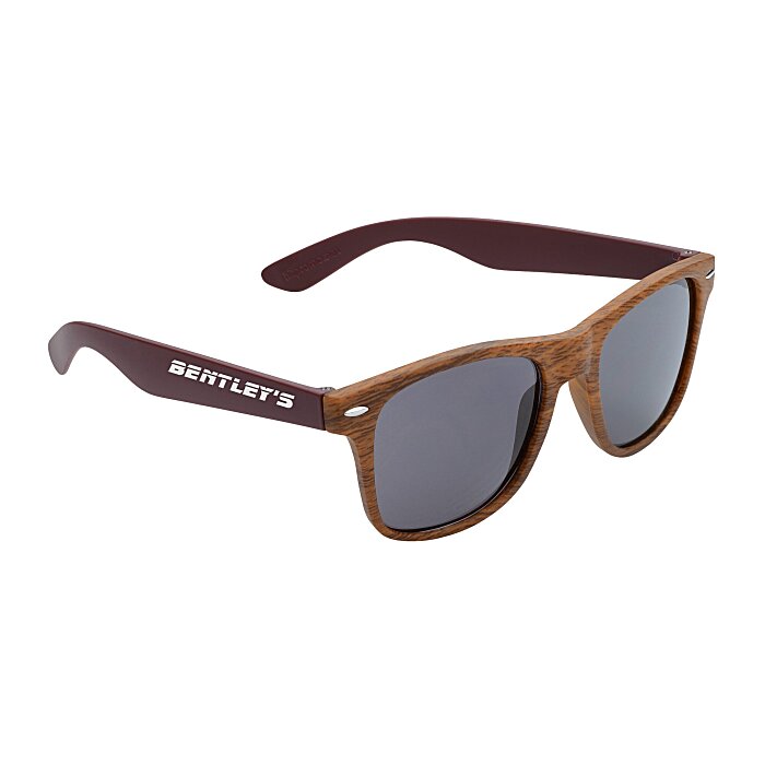 Custom Wood Grain Beach Sunglasses - Front