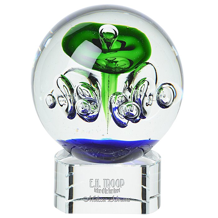 Custom Aquarius Art Glass Award - Clear Base