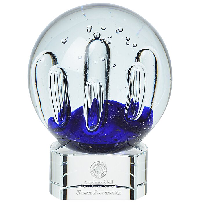 Custom Serendipity Art Glass Award - Clear Base