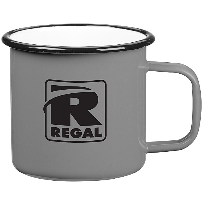 Custom Enamel Metal Camper Mug - 16 oz