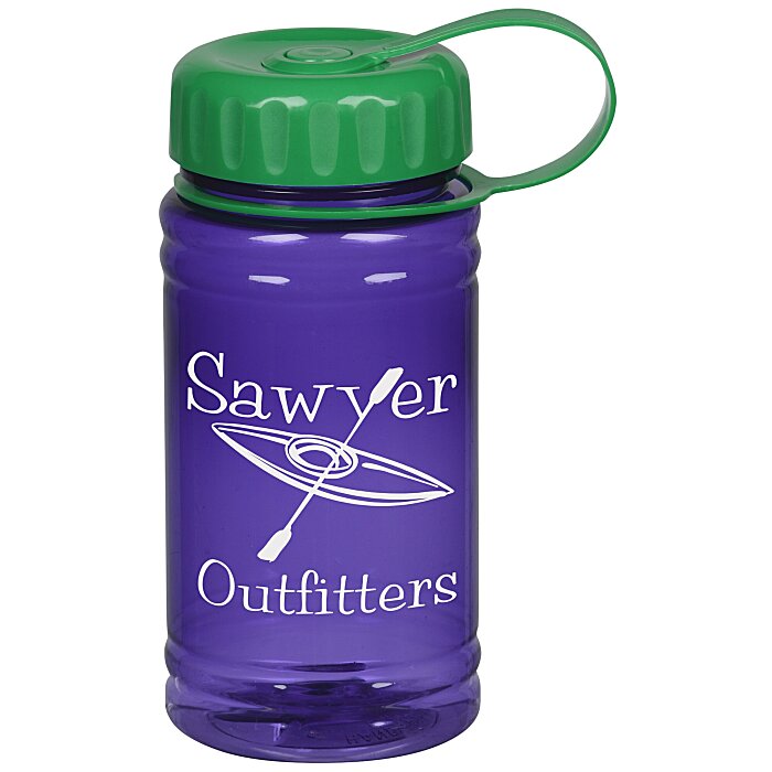 Custom Breaker Bottle with Tethered Lid - 16 oz