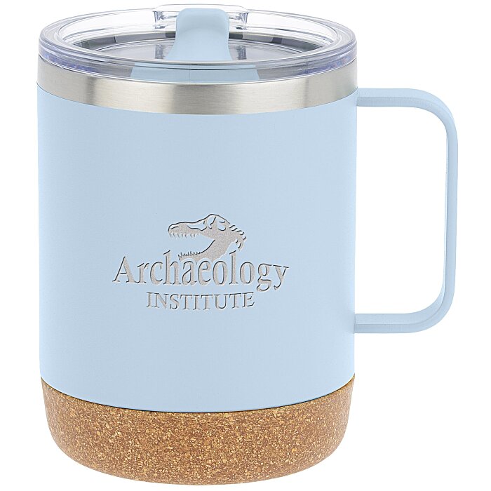 Custom Explorer Vacuum Camp Mug with Cork Bottom - 12 oz - Laser Engraved