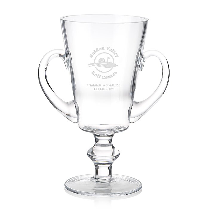 Custom Trophy Cup Glass Award - 8 inches