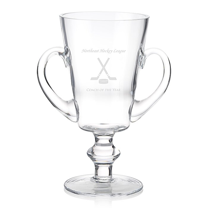 Custom Trophy Cup Glass Award - 9 inches