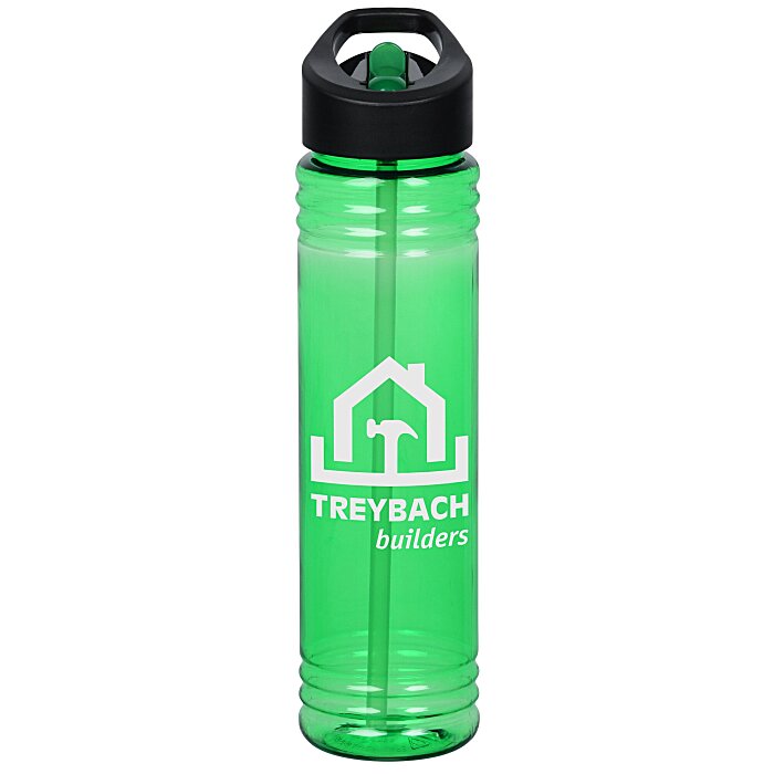 Custom Adventure Bottle with Two-Tone Flip Straw Lid - 32 oz