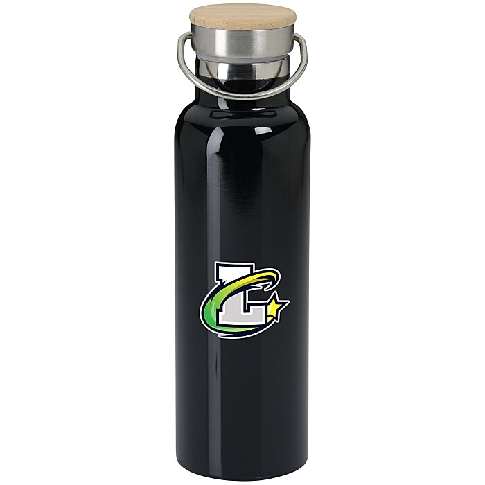 Custom Accord Vacuum Bottle with Wood Lid - 21 oz - Full Colour