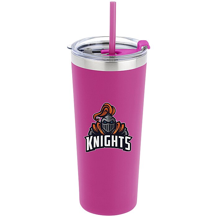 Custom Colma Vacuum Tumbler with Straw - 22 oz - Colours - Full Colour