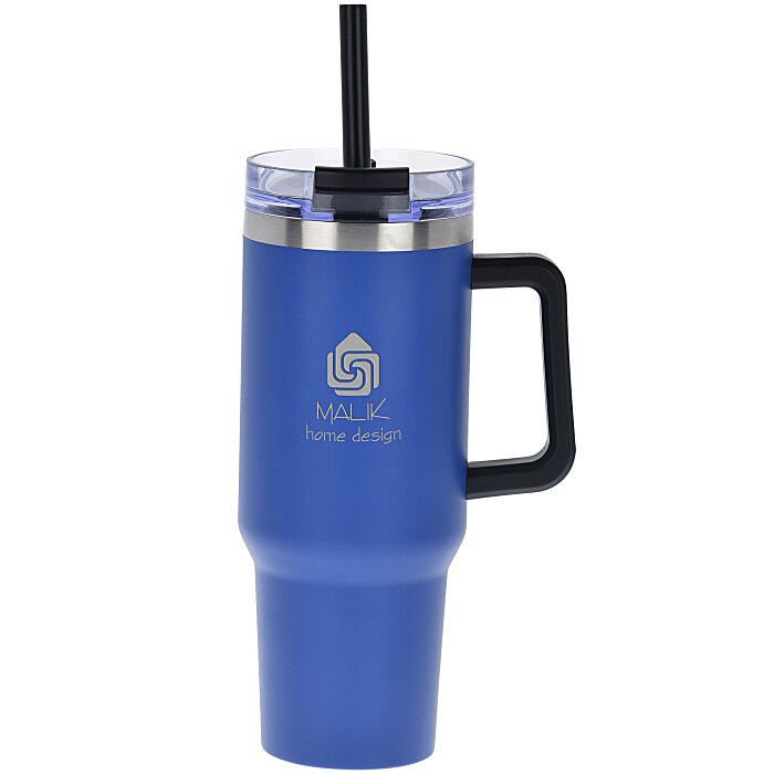 Custom Intrepid Vacuum Mug with Straw - 40 oz - Laser Engraved