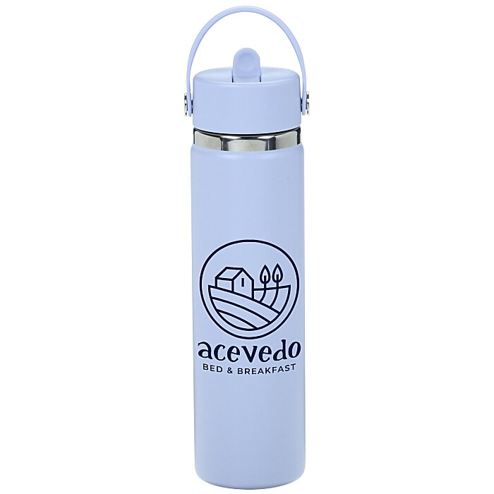 Custom Hydro Flask Wide Mouth with Flex Straw Cap - 24 oz