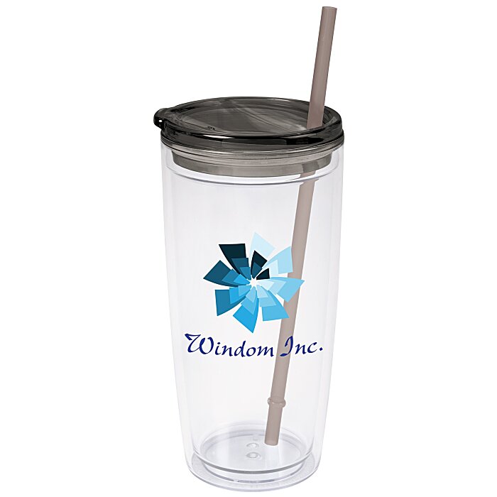 Custom Flurry Tumbler with Straw - 20 oz - Full Colour