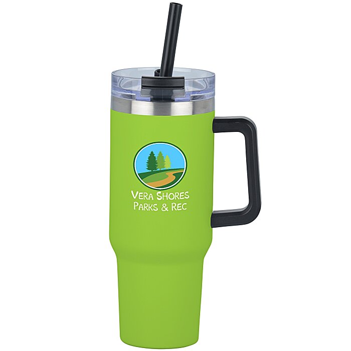 Custom Intrepid Vacuum Mug with Straw - 40 oz - Full Colour