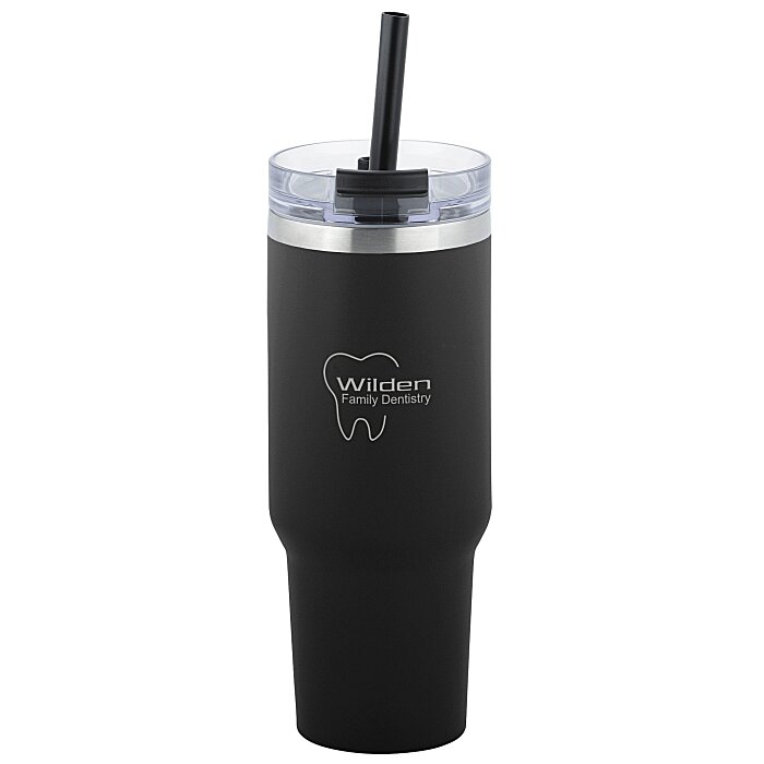 Custom Charger Vacuum Tumbler - 40 oz - Laser Engraved