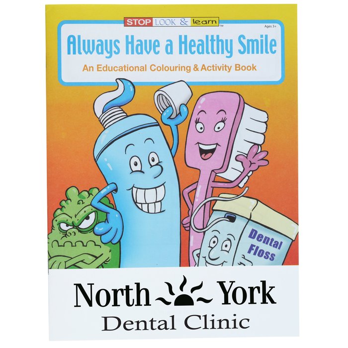 Custom Always Have a Healthy Smile Colouring Book