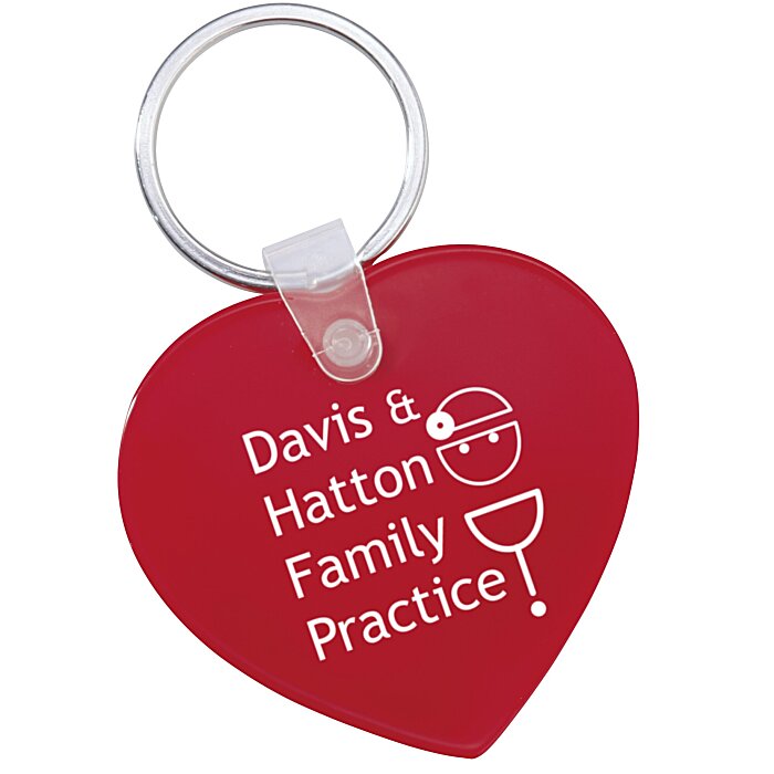 Custom Heart Soft Keychain - Opaque