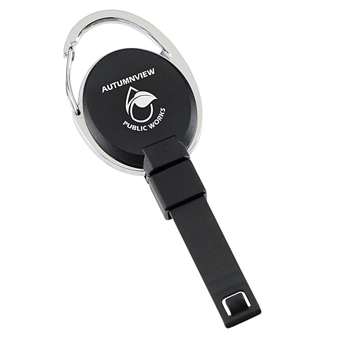 Custom Replay Carabiner Retractable Badge Holder with Slip Clip - Opaque