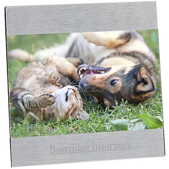 Custom 4 inches x 6 inches Brushed Aluminum Split Frame