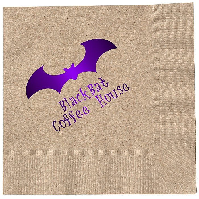 Custom Kraft Beverage Napkin - 2-ply - Foil