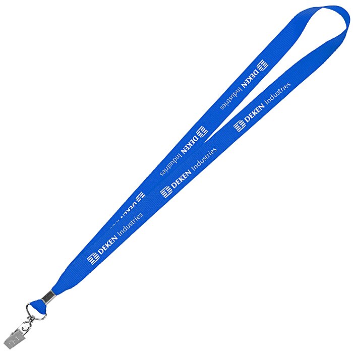 Custom Lanyard with Metal Bulldog Clip - 3/4 inch