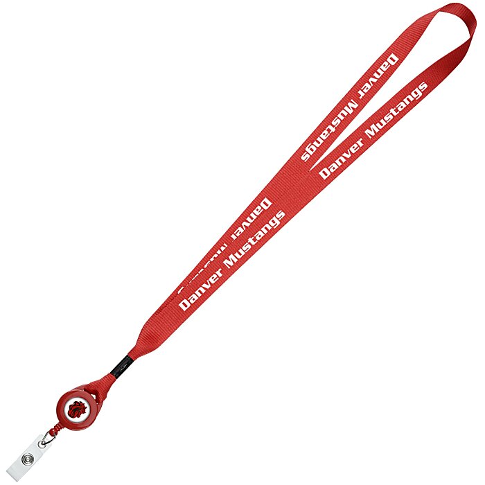 Custom Retractable Polyester Lanyard - 3/4 inch - 32 inches
