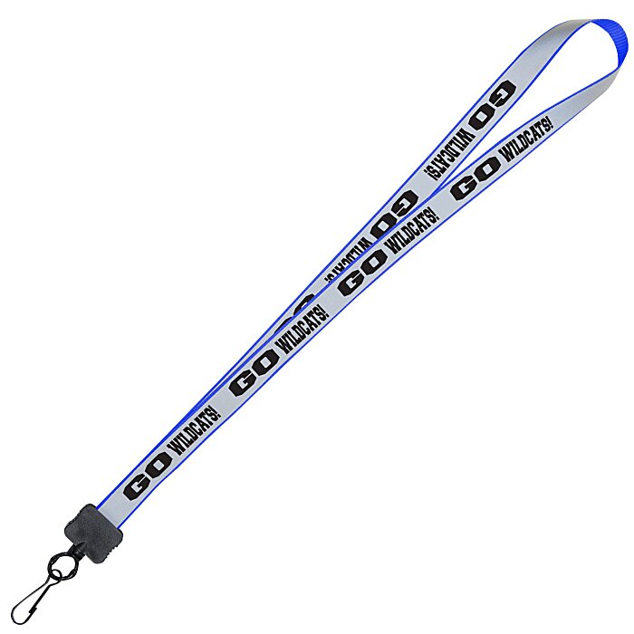 Custom Reflective Lanyard - 3/4 inch - 32 inches - Metal Swivel Snap Hook