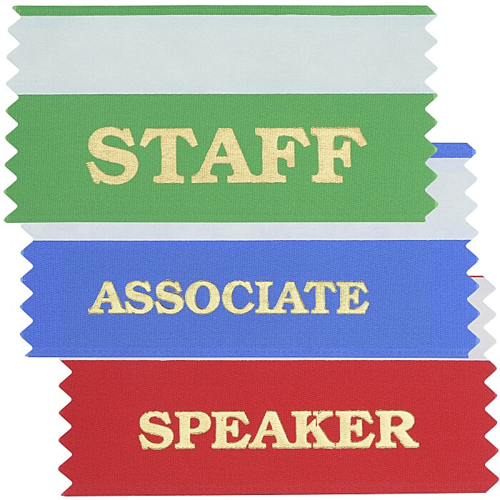 Custom Stock Badge Ribbon 2 inches x 4 inches